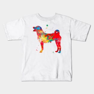 Appenzeller Sennenhund Dog Watercolor Painting Kids T-Shirt